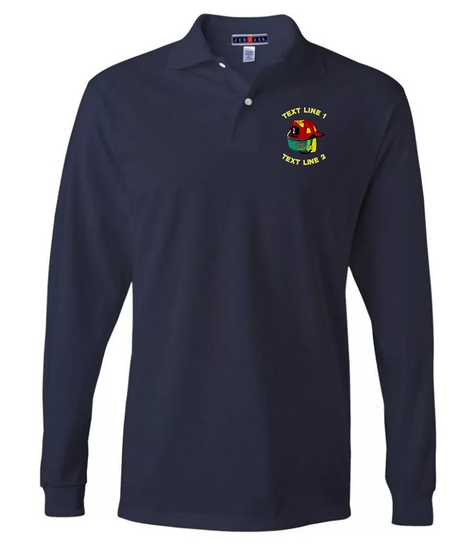 Firefighter Helmet L/S Polo (image for) Firefighter Helmet L/S Polo